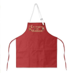 Tablier cuisine brod&eacute; La cuisine de Maman avec poche avant barbecue