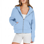 Naiste pusad, pikkade varrukatega, vabaaja t&auml;ist&otilde;mblukuga kampsunid p&ouml;idlaauguga dressipluusid taskutega jakid XXL sinine