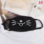1X koomiksimustriga tahke must suu pool n&auml;gu Pehme uduvastane tolmuvastane mask