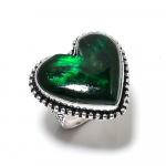 Natural Green Labradorite Gemstone 925 Sterling Silver Gift Ring Size 10 q0y98