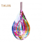 Kunstkristallprisma p&auml;ikesep&uuml;&uuml;dja ​​kaunistus siseruumides v&auml;ljas aiaakna rippuv vikerkaaremasin l&auml;bipaistev veepiisaga rippuv ehisripats A