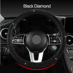 38 cm l&auml;bim&otilde;&otilde;duga universaalne Bling Rhinestones rooliratta kate naistele Crystal Diamond s&auml;delev auto libisemisvastane hingav rooliratta kaitse