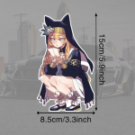 DN102#15cm Kaunis animet&uuml;druk k&uuml;kitav vin&uuml;&uuml;list autokleebis Veekindel vin&uuml;&uuml;lkleebis autotarvikud 8.5x15cm