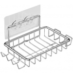 Seebihoidja Vannitoa seebiriiul &Otilde;&otilde;nes dreen Roostevabast terasest Seinale kinnitatav, l&ouml;&ouml;givaba Suurep&auml;rane kleepuvus Kleebised Libisemisvastane Stabiilne habemenuga r&auml;tik h&otilde;be