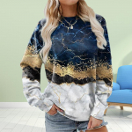 S&uuml;giss&uuml;gis naiste moe kaelusega pikkade varrukatega T-s&auml;rk lahtised riided Mountain Range tr&uuml;kiga T-s&auml;rk t&uuml;drukutele Street XS tumesinine v&auml;rv