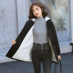 Uus talvine naiste pehme paksendatud fliisvoodriga parkmantel kerge kapuutsiga jakk taskutega Mantlid soojad &uuml;ler&otilde;ivad M khaki