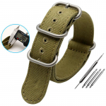 Klassikaline paksendatud l&otilde;uendist rihm 20 mm 22 mm 24 mm 26 mm vastupidav nailonist s&otilde;jav&auml;erihmad Retro kellarihmaga punutud ballistilisest kangast rihmad Tudorile 20mm