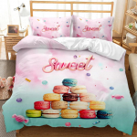 Magustoidu tekikotikomplekt V&auml;rvilised pulgakommid Voodipesukomplekt &Scaron;okolaadi suhkru voodipesukomplekt V&auml;rvilised kommide suupisted Pol&uuml;ester tekkikott 70x133cm 2pcs