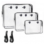 Rannakott koos konksudega Lisatarvikud Veekindel liivakindel l&auml;bipaistev kosmeetiline reisikott Rannakott Bogg Bag jaoks must