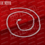 925 Sterling h&otilde;be 16/18/20/22/24/26/28/30 tolli 4mm k&uuml;lgmine kaelakee mood pulmaehted 40CM