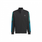Adidas X Art Master koost&ouml;&ouml; Zhang Daqian seeria &Uuml;leminekuga kolme triibu v&auml;rviplokkide retro spordijakk Meeste jakk Must JF0793 M