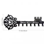 Sweet Home v&otilde;tmehoidja konksud &ndash; seinale kinnitatav dekoratiivne must metallist riidepuu, rauast kunstiriiete nagi, korraldajakonks seinale must