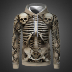 3D Inimese luustik Retro Meeste Pusad Vintage Trendikas Naljakas kapuutsiga dressipluusid 2024 Halloween Kingitused Kolju Pullover R&otilde;ivad S