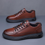 Mood Klassikalised Tossud Meestele Mugavad Nahast Tossud mood pitsidega Skateboarding Spordijalatsid Meeste madalad jalatsid Homme jalatsid 44 pruun