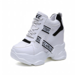 Mood Hot Sales Trendikad kingad Naiste k&otilde;rged tossud Naiste Platvorm Poolsaapad Basket Femme Chaussures Naiste K&otilde;rgust suurendavad tossud 37 must