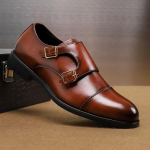 Moodsad k&otilde;ik-sobivad meeste nahast mokassiinid Klassikalised meeste kingad pulmadeks Luksusbr&auml;ndi meeste slip-on kingad K&otilde;ik-sobivad munkrihmaga kingad meestele 38 pruun