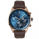 Hugo Boss 1513604 Nahkrihmaga Kronograafi Kvartsmeeste Kell pruun