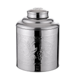 Teepurk Ladustuspurgi Anum Kohvi Suhkur Toidu Metallist Lahtised Terasest Konteinerid Roostevaba Leht K&ouml;&ouml;gi Kaas Purkid 11X8.8X5.5CM gray