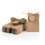 10-30pcs Kraft Paper Gift Box with Ribbon Tags Retro Candy Bag wedding favors for guests gift Packaging Christmas Birthday Party 10pcs&11x7x3.5cm pruun