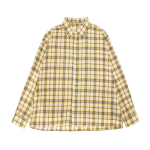 Ameerika Retro V&auml;rvikontrastiga Patchwork Ruuduline Pikkade Varrukatega S&auml;rk Meeste ja Naiste Kevad/Suvi Uus P&auml;ikesekaitse Lahtine Vabaaja S&auml;rk Jakk M kollane