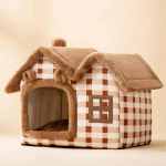 Kokkupandav kassimaja Talvine soe Chihuahua koopavoodi kassikorv v&auml;ikestele koertele Soe pehme kassivoodi Kennel Puppy House Deep Sleep Mat L
