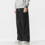 Meeste Vabaaja P&uuml;ksid Mood Meeste Streetwear Sametist Sirged P&uuml;ksid Meeste &Uuml;hev&auml;rvilised Vintage P&uuml;ksid Meeste L&otilde;dvad Laiade S&auml;&auml;ristega P&uuml;ksid Harem Paarip&uuml;ksid 3XL must
