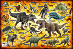 Epoch 100 suure osaga pusle Jurassic World &ndash; dinosauruste pildiraamat (26x38 cm) liimiga, spaatliga, punktipilet gray