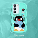 V&auml;rvitud muster Big Wave Edge pehme silikoon materjal Macaron telefoni &uuml;mbris p&otilde;rutuskindel kaitsev kummist korpus OnePlus Vivo Motorola Moto jaoks Vivo Y30G must