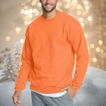 Meeste vabaaja mood, mugav &uuml;hev&auml;rviline &uuml;mara kaelusega pullover dressipluus XL safran