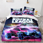 Rocket League voodipesu komplekt Tekikate &Uuml;hekohaline Twin T&auml;iskasvanu Full Queen King Suurus Auto Rocket League Voodikomplekt Laste magamistuba Tekikate 218x177cm 86x70in