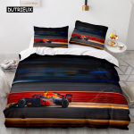 Ralliauto Prindiga Tekikott Padjapuuriga Voodipesukomplekt &Uuml;he-, Kahe-, Twin-, T&auml;is-, Queen-, Kingi Suurused 2/3 tk Pol&uuml;ester Tekikate EU single(135x200cm) black
