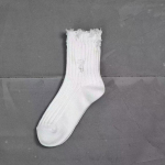 Naiste sokid hip-hop t&auml;navamood kerjus r&auml;ndtoru sokid valged s&uuml;gistalvised rula puuvillased sokid One Size valge