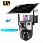6K 4G Sim p&auml;ikesekaamera 10x suumiga IP CCTV 12MP kahe objektiiviga PTZ seire PIR inimtuvastusega v&auml;listingimustes turvakaitse kaamera 4K Cam No Zoom