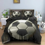 3D jalgpalli voodipesu komplekt Jalgpall tekikott Padjap&uuml;&uuml;r Pol&uuml;estrist lohukott King Queen T&auml;is topeltpalliga sport tekikate 135X200cm-2pcs