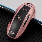 Tesla S v&otilde;tmehoidja ja kaitsekatte komplekt roosa