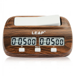 LEAP Chess Clock Digitaalne maletaimer koos viivituse ja professionaaliga lauam&auml;ngude Timer Wood jaoks pruun