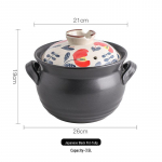 K&otilde;rge temperatuurikindel k&auml;sitsi maalitud Jaapani hautamispott - Keraamiline kastrul kaanega