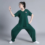 Tai Chi &uuml;likonnad meestele ja naistele kevad-suve esinemis&uuml;likonnad treening&uuml;likonnad v&otilde;itluskunstide &uuml;likonnad tai chi &uuml;likonnad hiina stiilis 4XL tumeroheline v&auml;rv