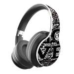 Graffiti Traadita Bluetooth K&otilde;rvaklapid S&uuml;gava Bassiga K&otilde;rvaklapp M&uuml;ra Summutavad K&otilde;rvaklapid HiFi M&auml;nguri Peakomplektid Mikrofoniga Toetavad TF/FM must/valge
