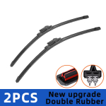 Klaasipuhasti harjad jaoks Skoda Kodiaq 2016-2024 eesmine topeltkummist riba klaasipuhasti harjad esiklaasi harjad tuuleklaasi akna tarvikud 2PC