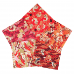 Jaapani stiilis lilleline puuvillakanga komplekt: 5 v&auml;rvi patchwork k&auml;sit&ouml;&ouml;projektide jaoks