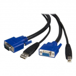 KVM-kaabel USB - STARTECH - 3,05 m - 1 x A-t&uuml;&uuml;pi USB-pistik - 1 x HD-15 VGA-pistik - Must