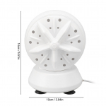 2 &uuml;hes ultrahelilainetega pesumasin Ultraheli pesumasin 2 &uuml;hes mini kaasaskantav pesumasin koju, &auml;rireisile USB valge