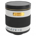 500mm F6.3 &uuml;lipeegliga k&auml;sitsi teravustamise objektiiv Canoni EF-kinnitusega peegelkaamerale, valge valge