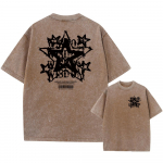 Meeste Pesuga T-s&auml;rk Vintage Tr&uuml;kiga Street Retro Punk T-s&auml;rk Harajuku Vabaaja Puuvillane L&uuml;hikeste Varrukatega Happepesu T-s&auml;rgid topp 2XL