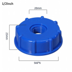 S60X6 Ibc veepaagi redutseerimisadapter, kandekottide adapter, 1/2 tolli, 3/4 tolli, 1 tolli aiavooliku galloni veepaagi adapter