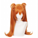 Anime Asuka Langley Soryu Cosplay Parukas Pikk Oranž Kuumuskindel S&uuml;nteetiline Juukseparukas + Parukav&otilde;rk + Peakate One Size