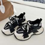 Naiste isa kingad 2024 Uus S&uuml;gis/Talv Premium Paks Tallaga Retro Vabaaja Kingad Naiste Mitmek&uuml;lgsed Kerged Naiste Tossud 40 must valge v&auml;rv