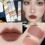 Velvet matte lip paste naturally moisturizing lip glaze lipstick waterproof long-lasting setting makeup daily cosmetics students fashionable women