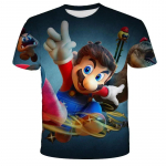 Laste T-s&auml;rk Super Mario Bros, multifilmid, Topid, L&uuml;hikeste varrukatega, M&auml;ng, Luigi, Poiss, Lapsed, Laps 110